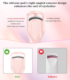Acavado Pro heated eyelash curler two heat modes for versatile styling