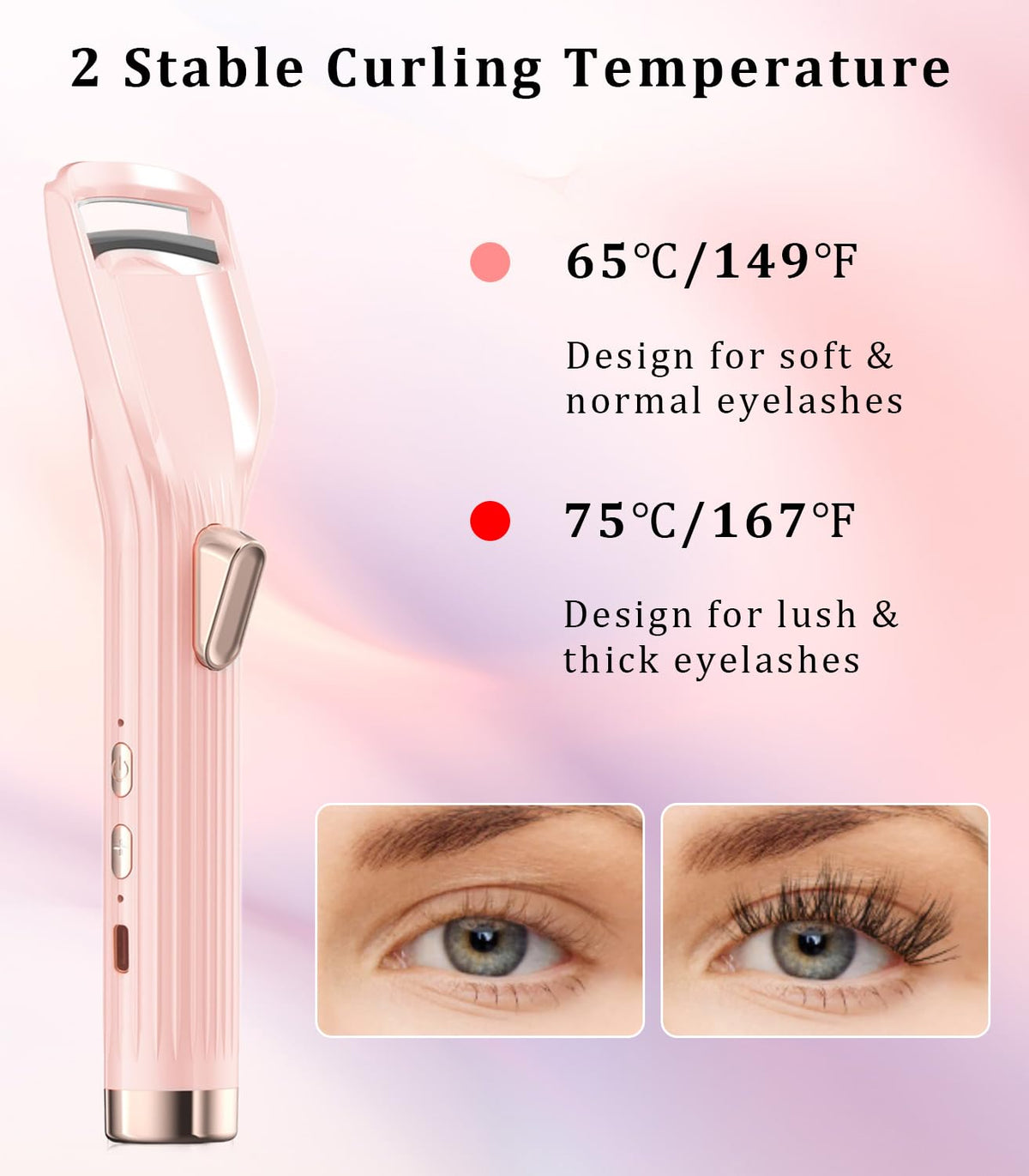 Acavado Pro heated eyelash curler thermal protection slot ensures safe operation