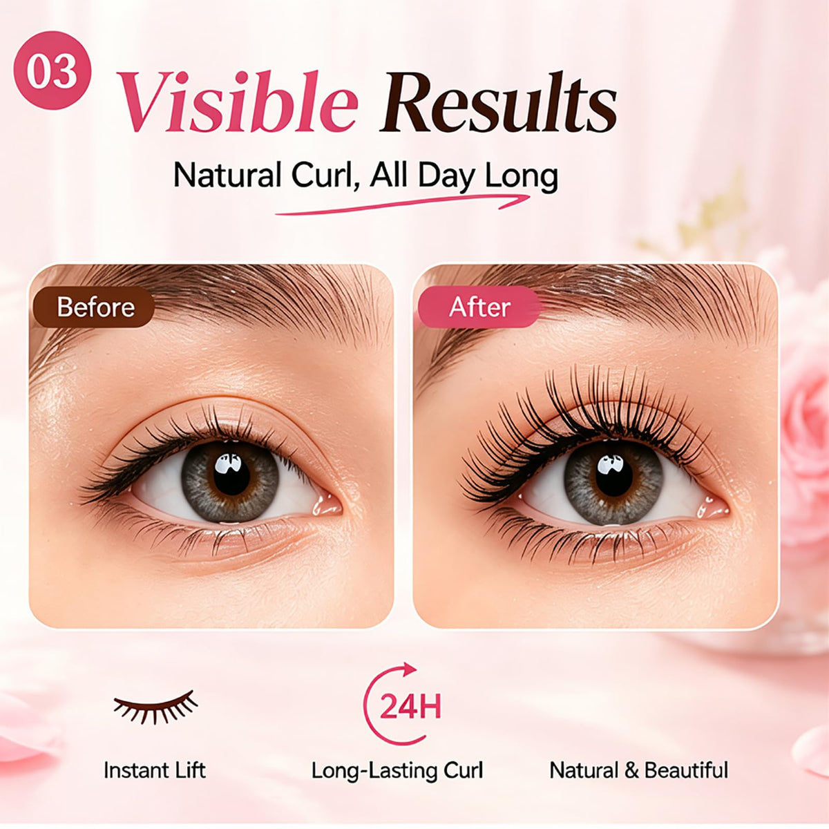 Acavado heated eyelash curler offers three temperature settings for versatile styles.