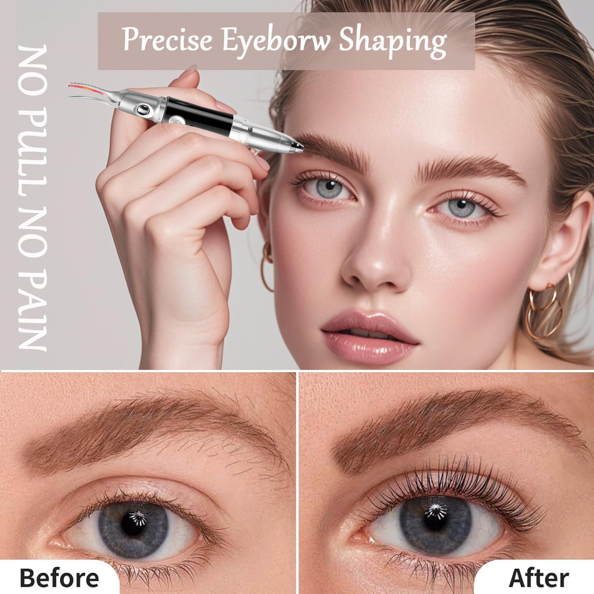 Acavado precision eyebrow trimming shown on natural brow shaping