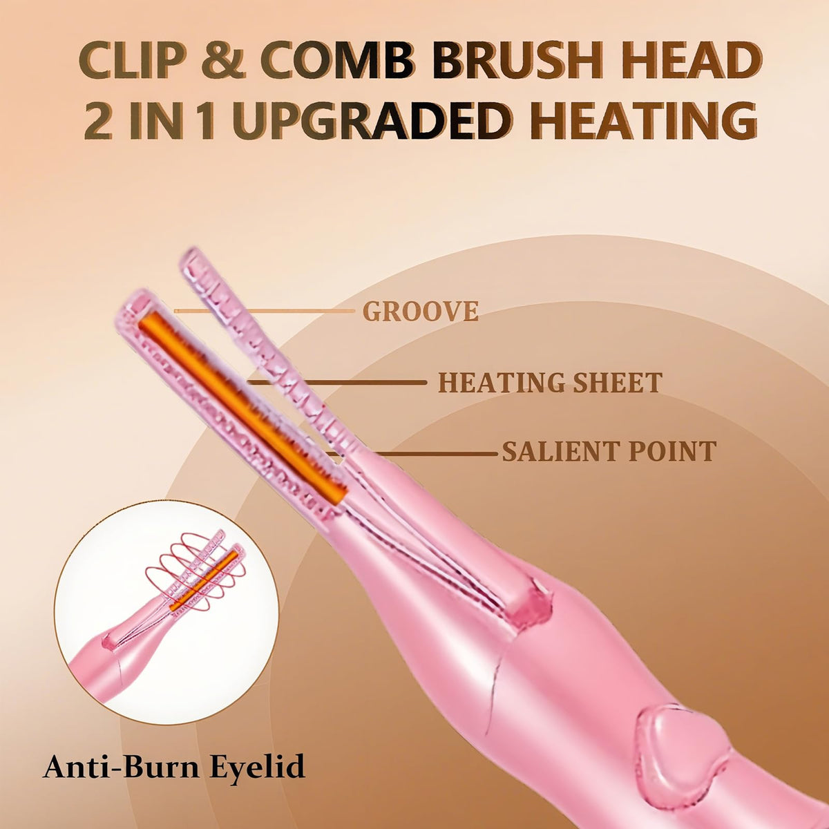 Acavado three-temperature modes with easy control for different lash needs.