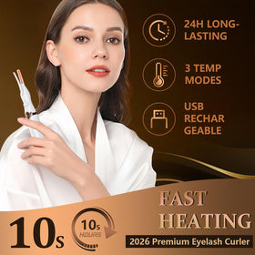 Acavado USB rechargeable compact curler for on-the-go touch-ups