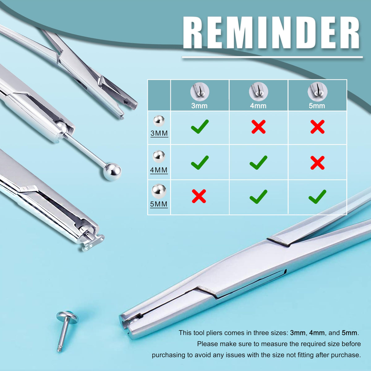AccGin piercing clamps 4mm size demonstrating precise attachment