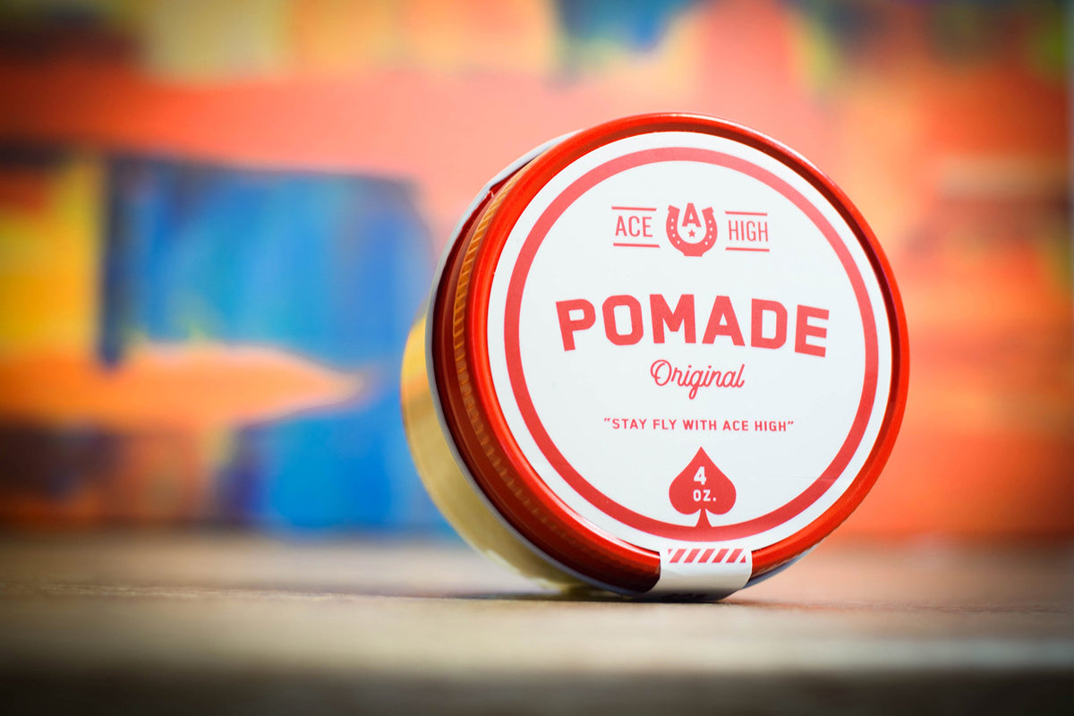 Ace High brand shot showcases professional-grade pomade you can trust.
