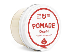 Ace High pomade jar showing strong hold and natural shine