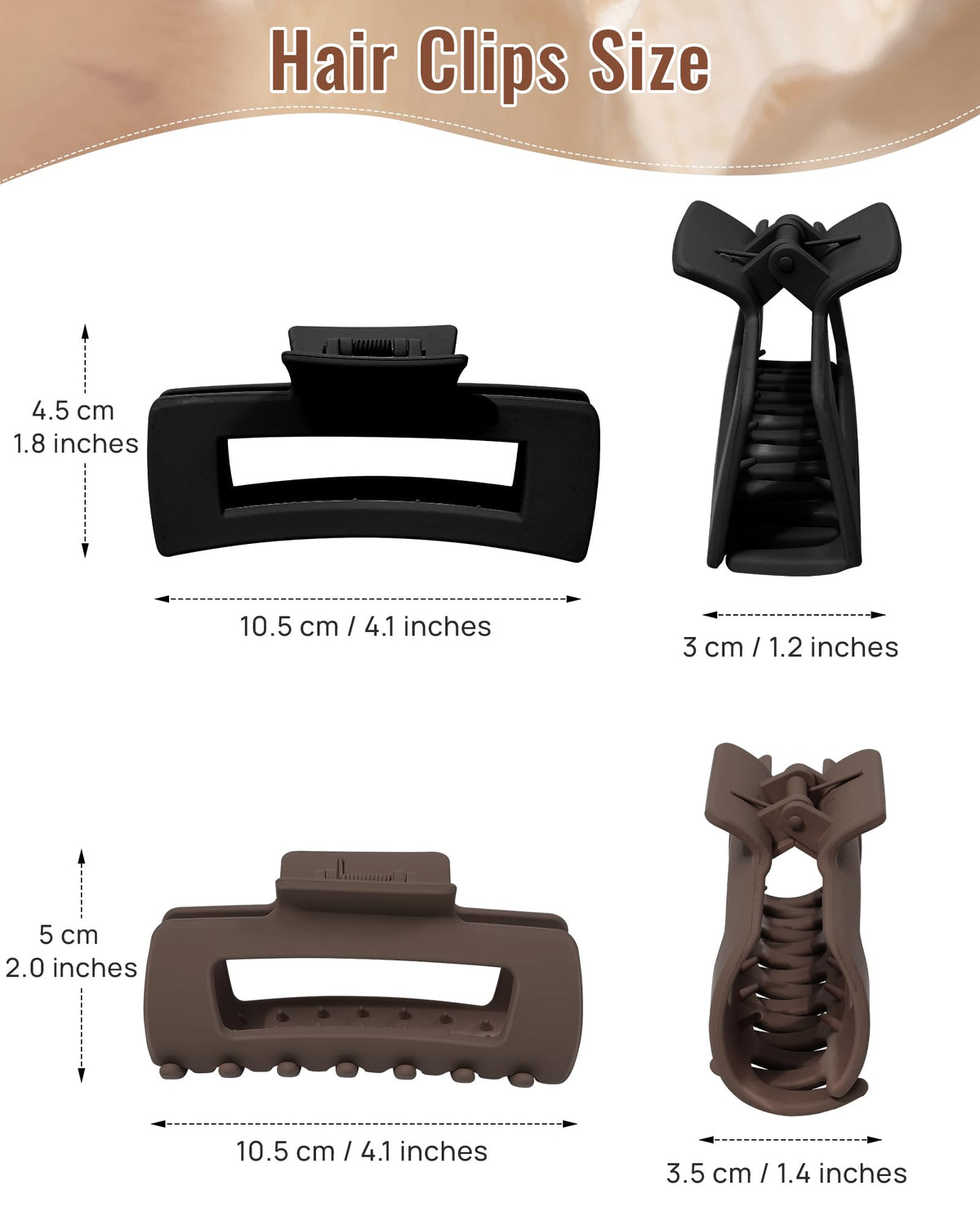 ACECHA flexible bendable clip adapts to hair for comfortable wear.