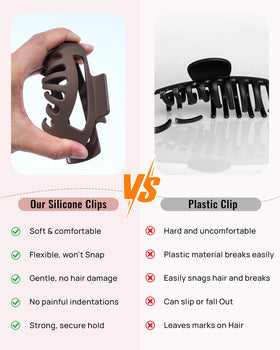 ACECHA square matte silicone clip close-up highlighting an elegant finish.