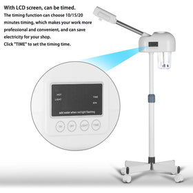 AceFox facial steamer adjustable height and 360-degree nozzle