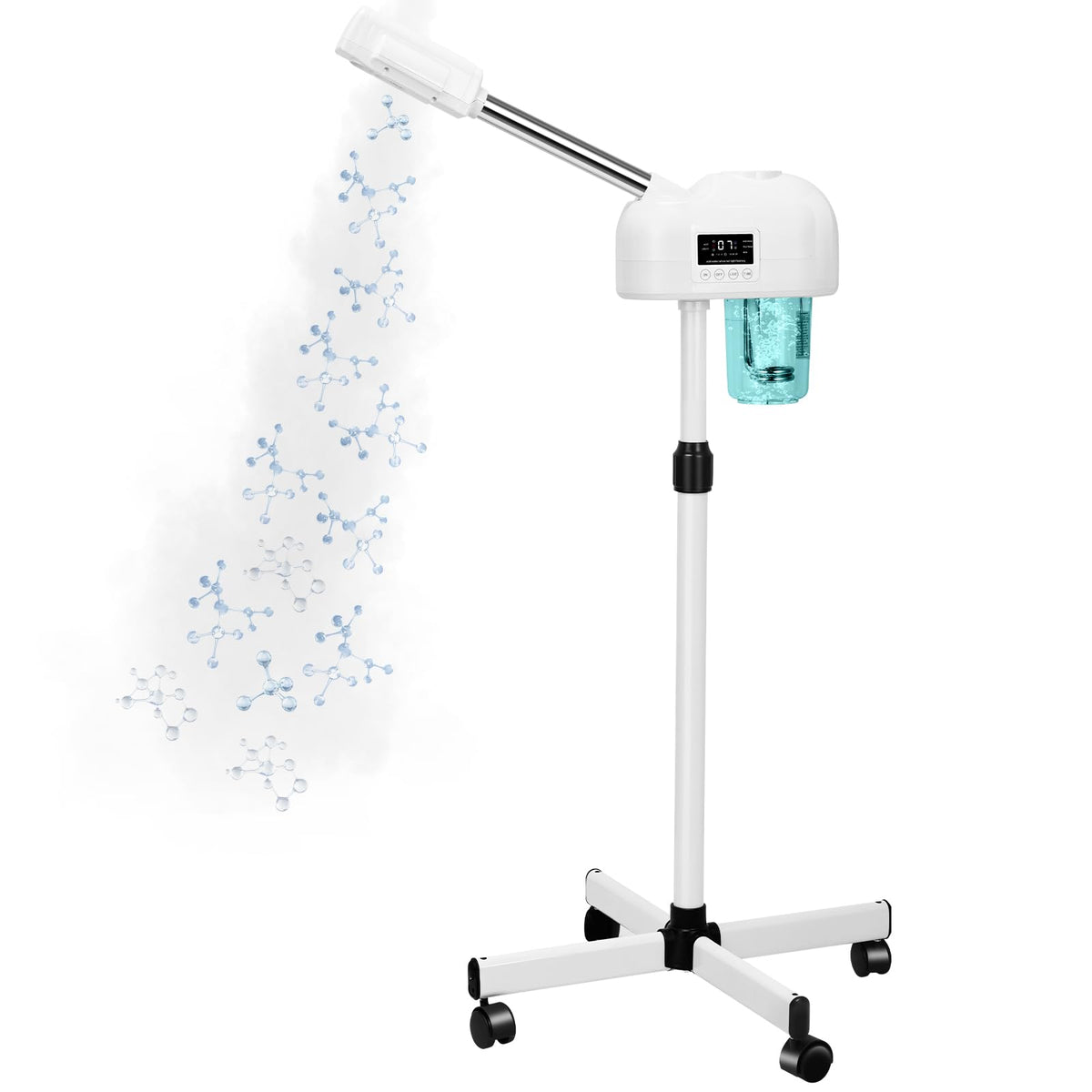 AceFox facial steamer with LCD display for precise timed sessions