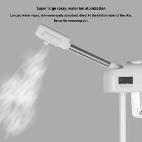 AceFox facial steamer with rolling wheels for easy mobility