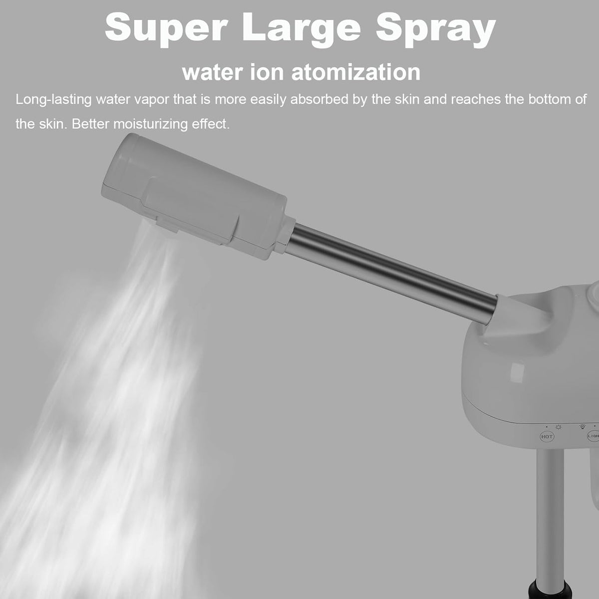 AceFox 360° rotating nozzle provides full facial coverage.