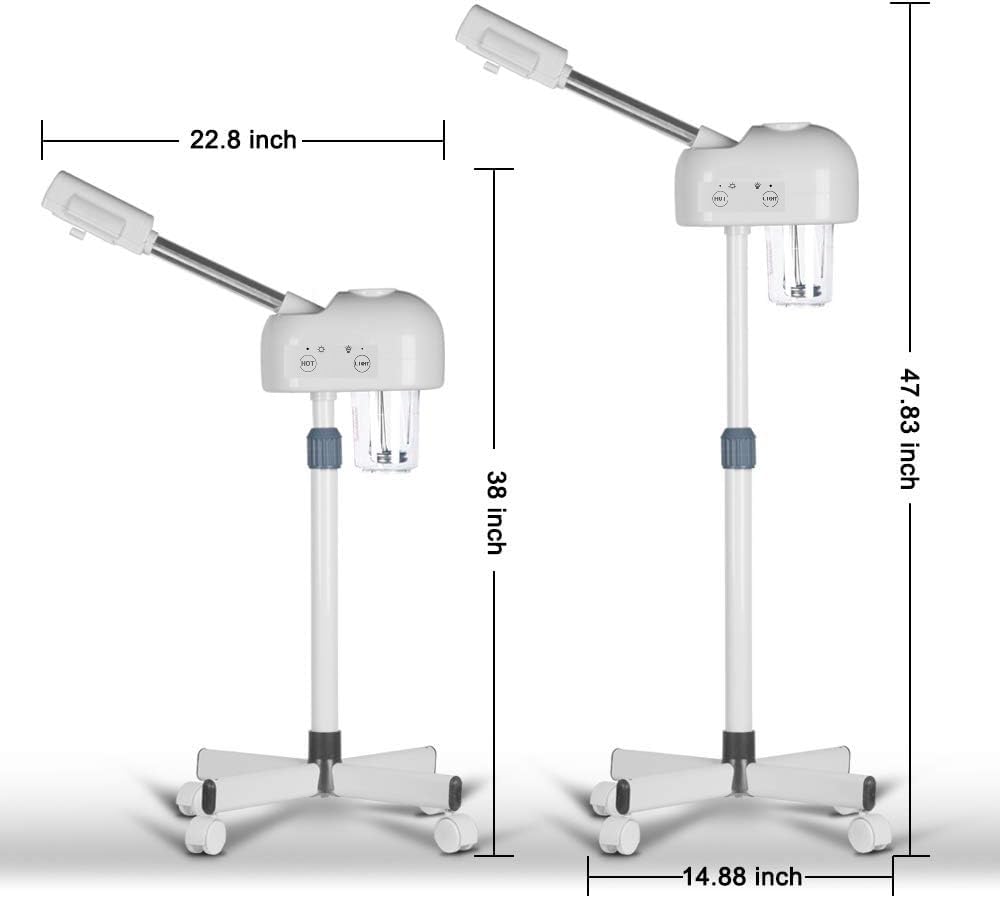 AceFox stand steamer on wheels for flexible home or clinic use.