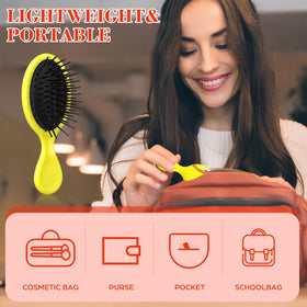 Acellegic detangler with flexible teeth glides through hair without snagging