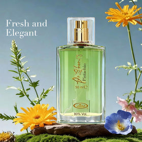 A CENTER Choco Musk set of three bottles aligned to emphasize the unisex warm gourmand profile