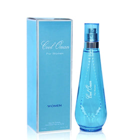 A CENTER Cool Ocean bottle pour showing premium daily fragrance