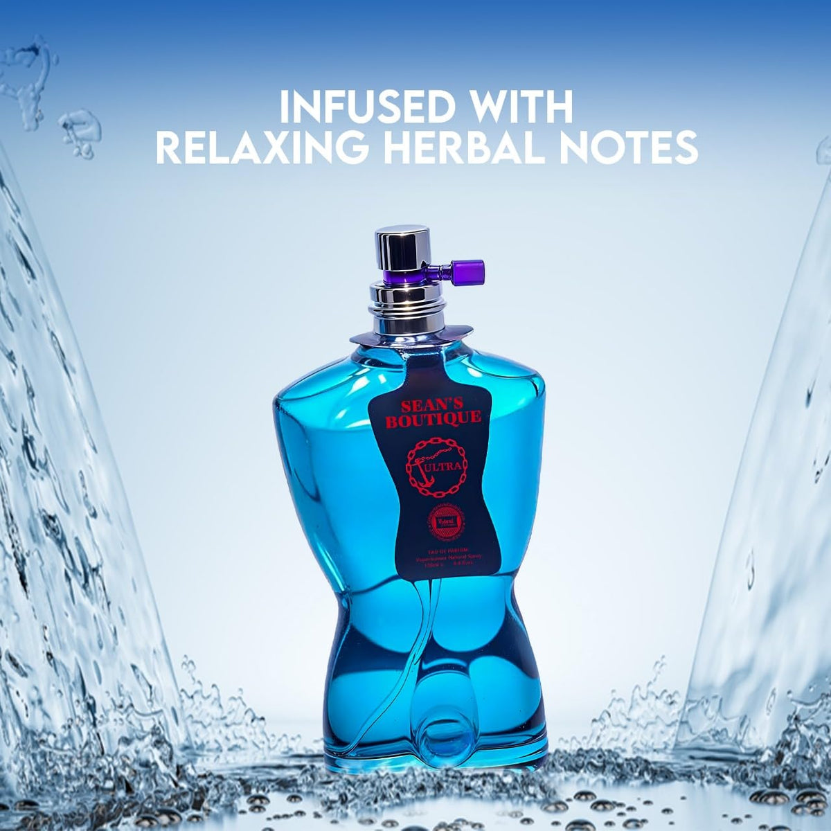 A Center Sean's Boutique Ultra bottle showcasing fruity warmth and smoky amber undertones.