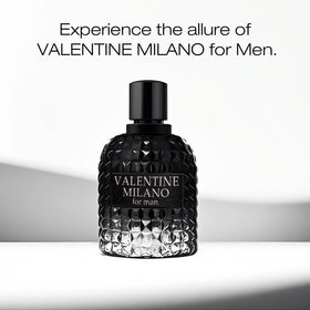 A CENTER Valentine Milano amber-wood notes close-up for smoky evenings.