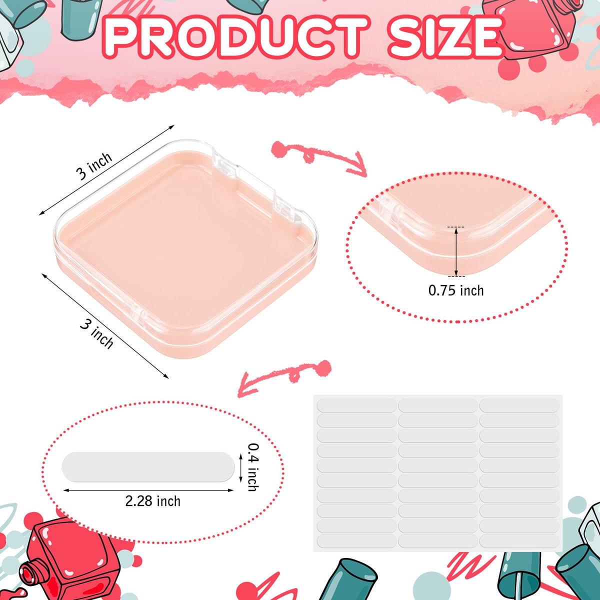 AceOrbit black storage box for nails, professional display at salons.