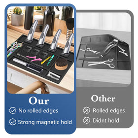 Acfunique barbershop mat measures 17.7 by 11.8 inches for compact setups.