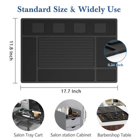 Acfunique silicone mat with four slots offers non-slip stability for busy shops.