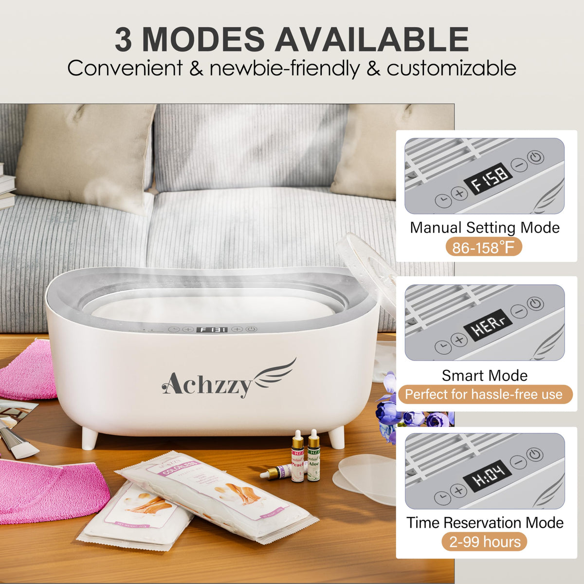 Achzzy 5000ml capacity wax bath for home or studio use