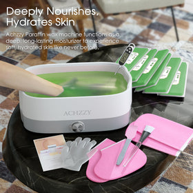Achzzy paraffin bath with hands and feet ready for treatment