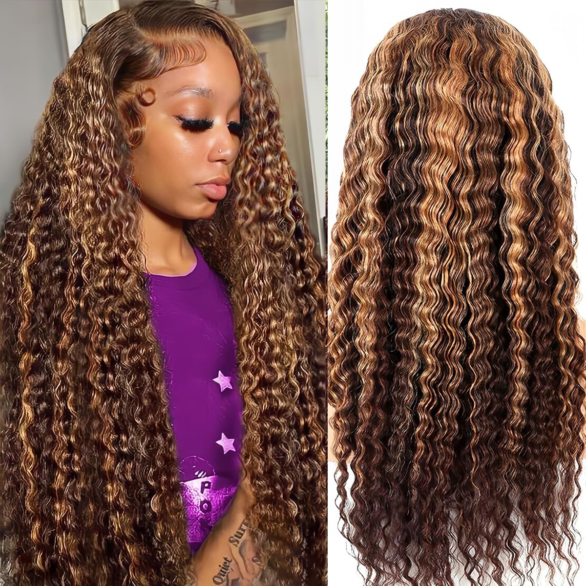 ACIWP 13x6 lace front wig with natural hairline for seamless parting