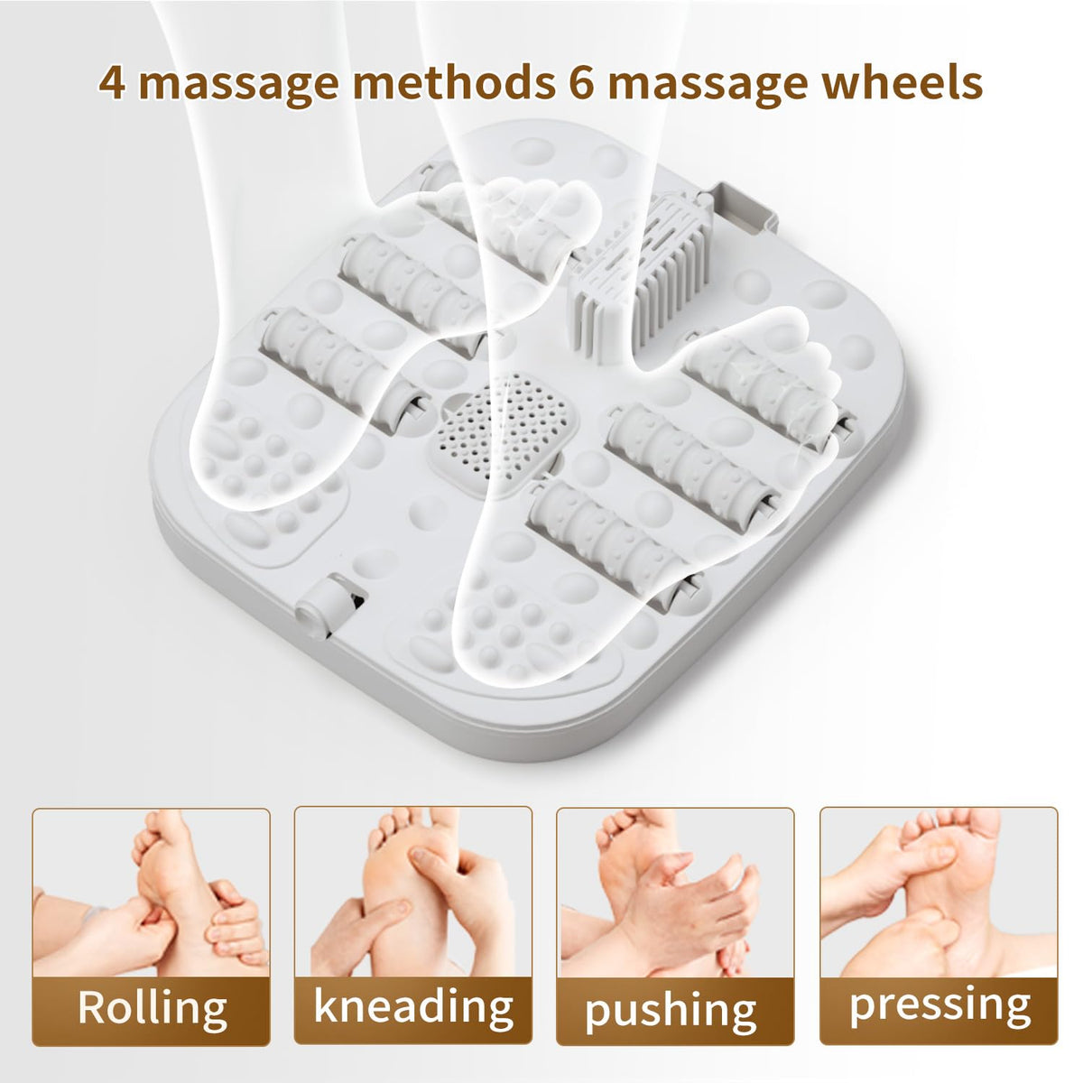ACKLEAP foot spa touchscreen control for simple adjustments.