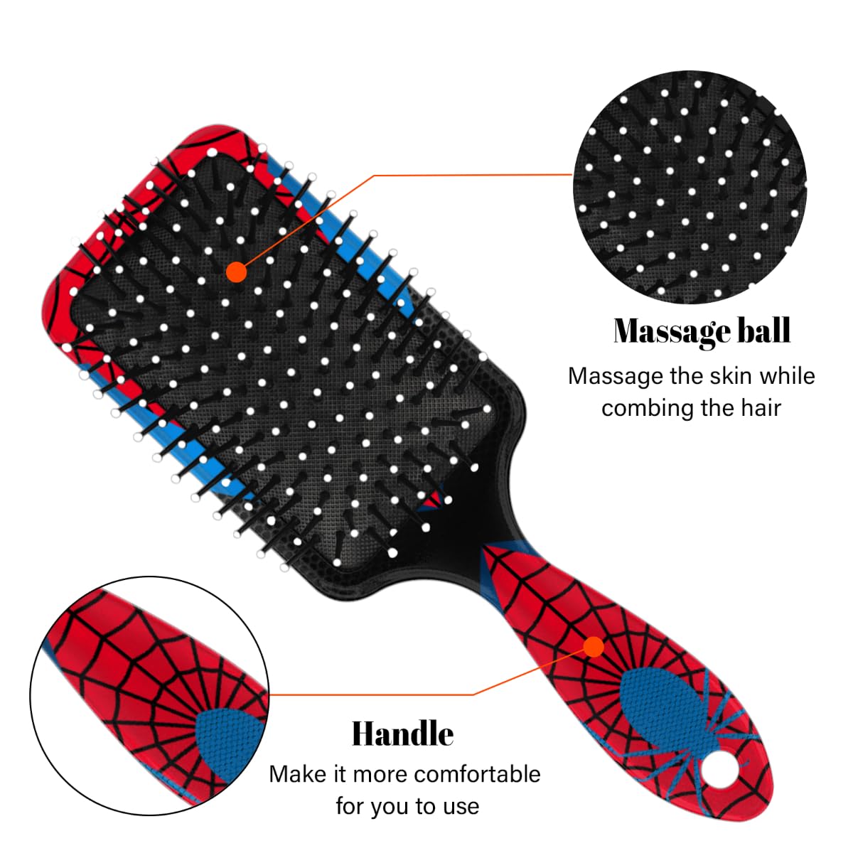 Ackutea toddler brush features an air cushioned base for gentle scalp massages