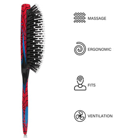 Ackutea brush with gentle rounded tips protects delicate strands during combing
