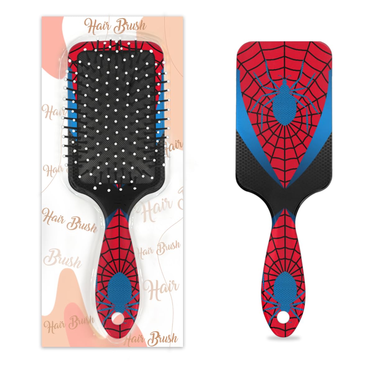 Ackutea spider web design toddler hair brush offers painless detangling during grooming