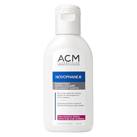 ACM Novophane K bottle demonstrates soothing scalp care in action
