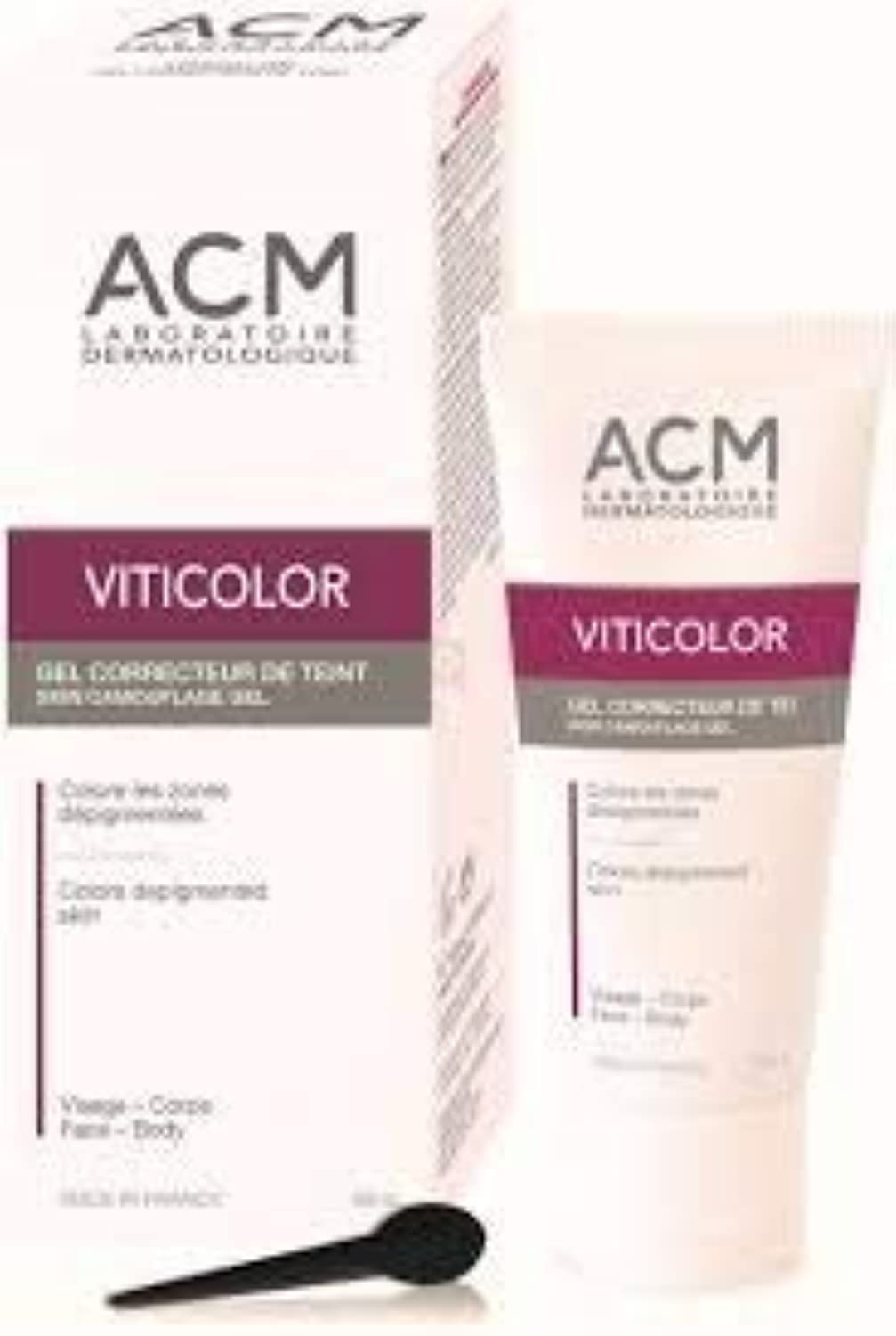 ACM Viticolor gel color development and drying on skin