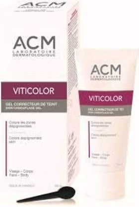 ACM Viticolor gel color development and drying on skin