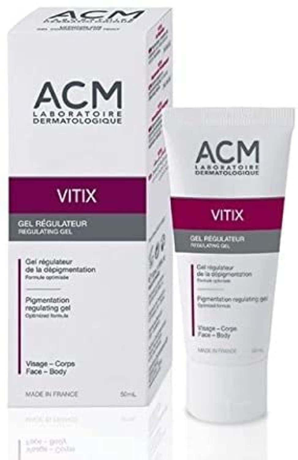 ACM Vitix Gel application on skin demonstrates easy, non-greasy use.