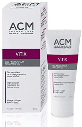 ACM Vitix Gel bottle pour highlights fast-absorbing, non-greasy formula.