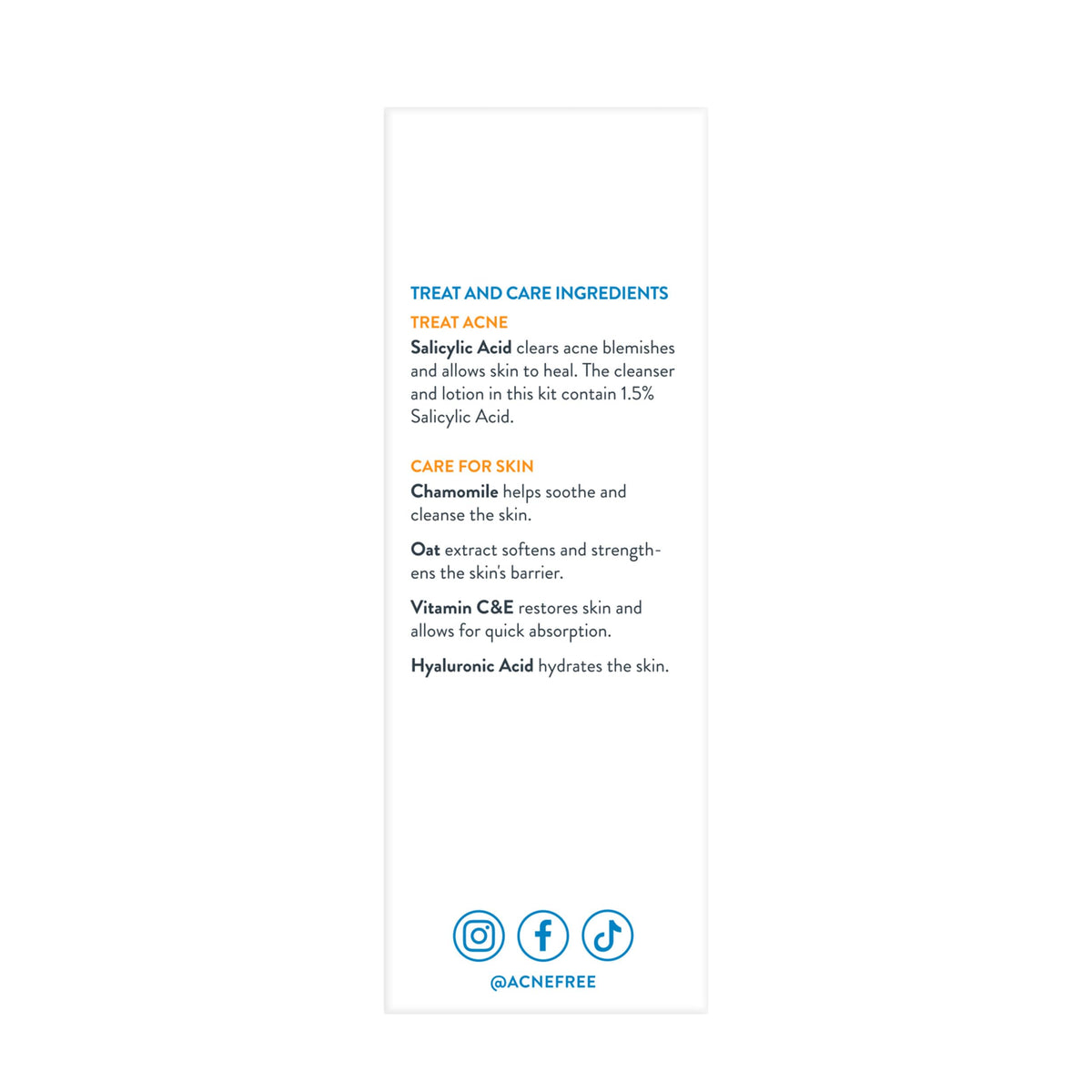 AcneFree 24Hr line image shows gentle steps toward clearer skin