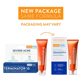 AcneFree Terminator10 spot application on skin targets pimples