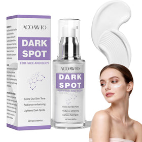 ACOAWTO Dark Spot Serum bottle close-up highlighting brightening formula.