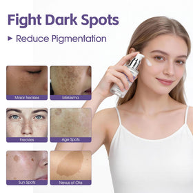 ACOAWTO Dark Spot Serum dropper applying on skin for easy daily use.