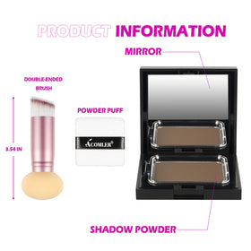 Acomler powder puff and applicator enables mess-free root concealment