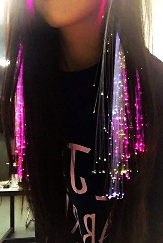 Acooe LED hair clips show multicolor flashing lights to enhance hairstyles.