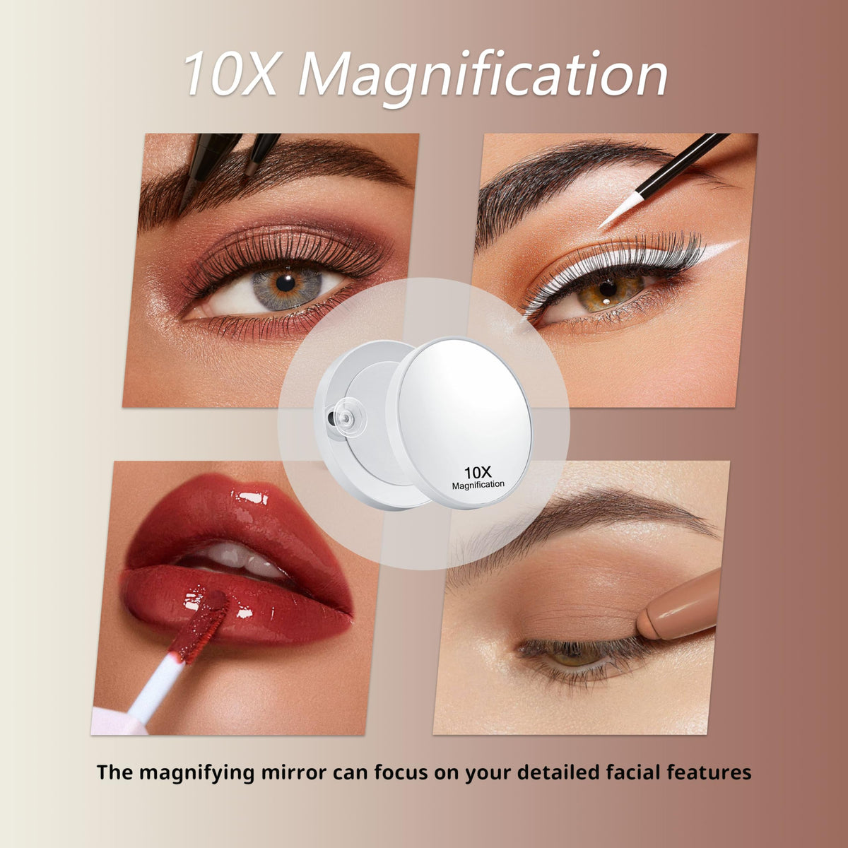 Acoolda vanity mirror 360 degree rotation for flexible angles.
