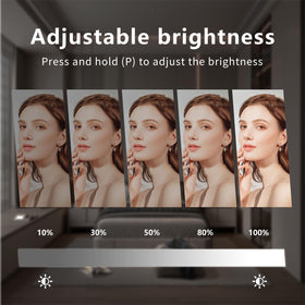 Acoolda vanity mirror detachable 10x magnifier for precise eye makeup.