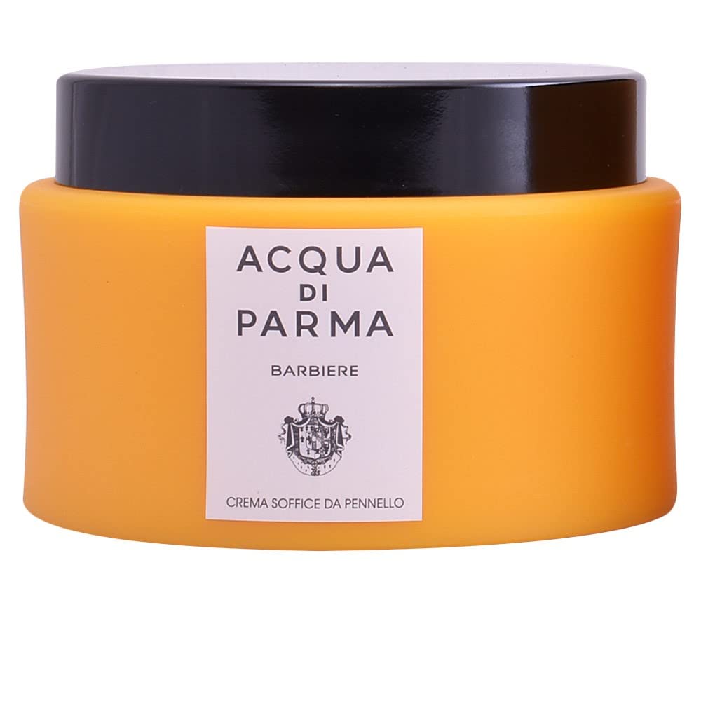 Acqua di Parma Barbiere soft shaving cream for brush delivers rich lather for a smooth, hydrated shave.