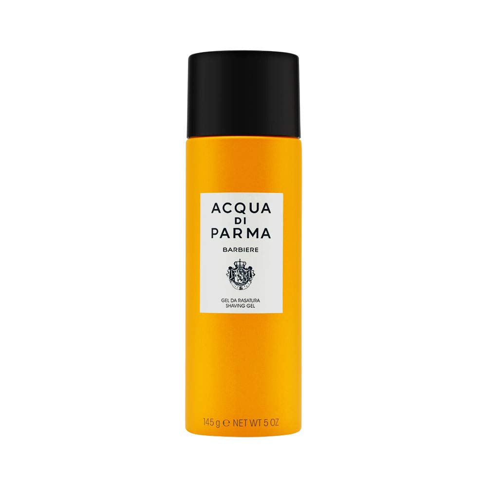Acqua di Parma Collezione Barbiere shaving gel bottle delivers premium shave preparation.