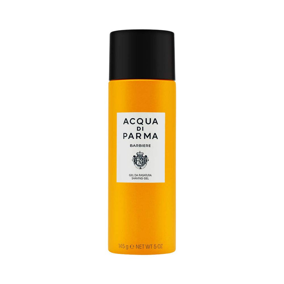 Acqua di Parma Collezione Barbiere shaving gel bottle delivers premium shave preparation.