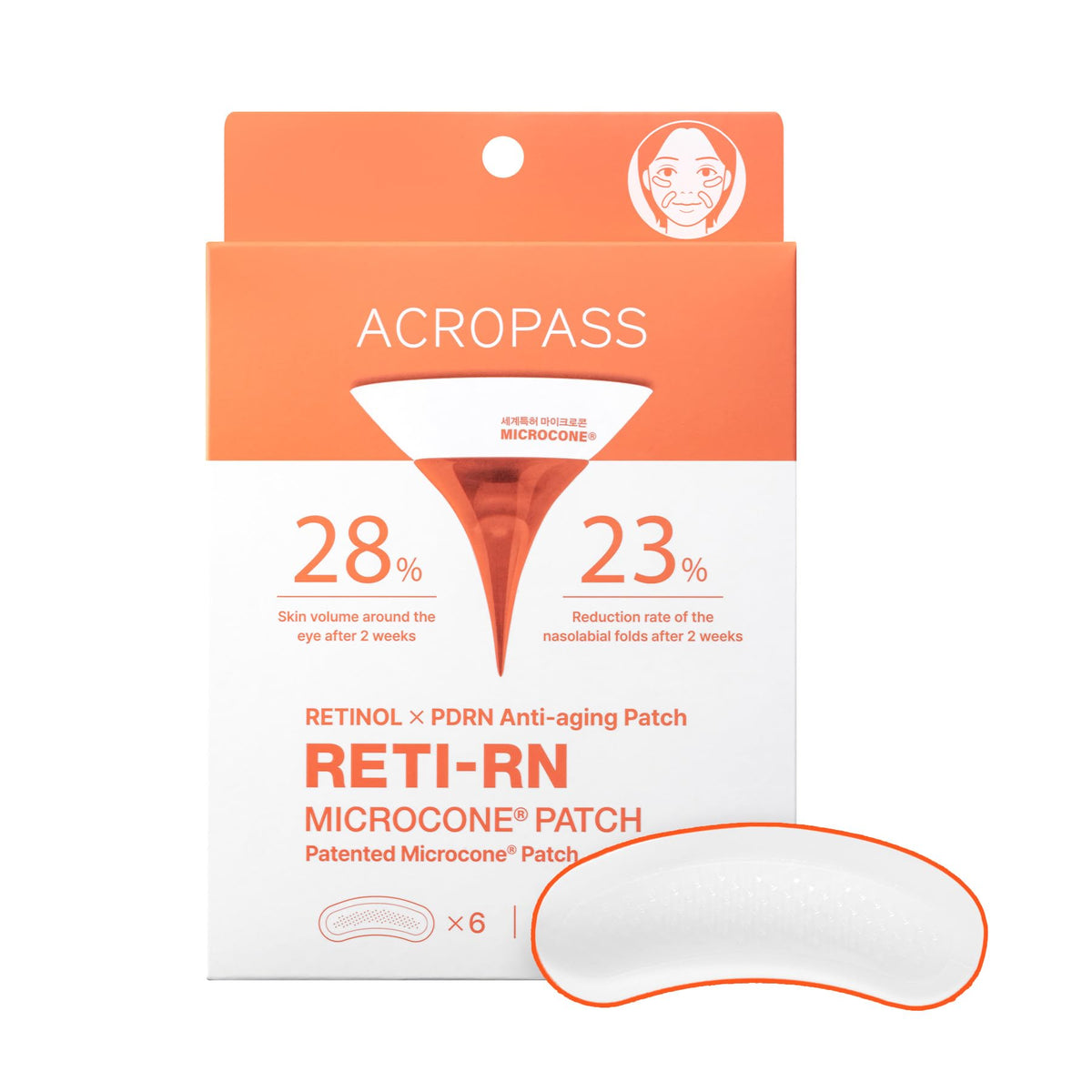 Acropass RETI-RN eye-area patch for targeted wrinkle care and hydration.