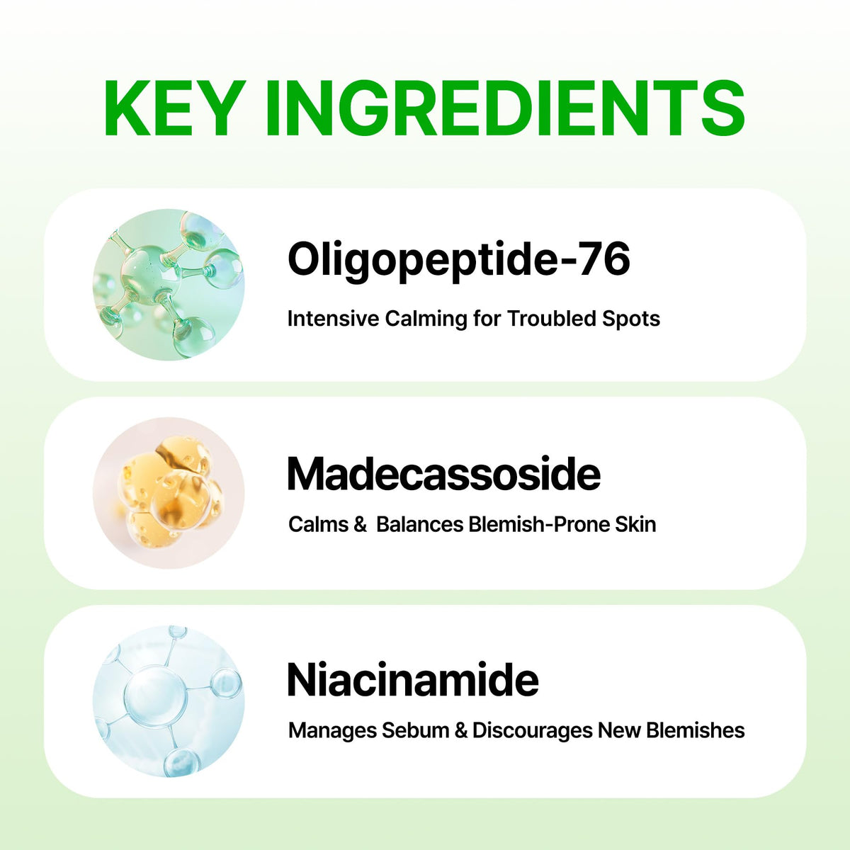 Niacinamide and peptide patch softens redness and supports smoother texture.