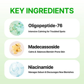 Niacinamide and peptide patch softens redness and supports smoother texture.